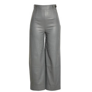 2024 pantalones de cuero de invierno informales de alta calidad para mujer transpirables frente plano última moda al por mayor - Product Image 4