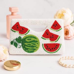 Bolsos de Mano de Algodón Modernos para Mujer, Diseño Único, Forma Personalizada, Coloridos, Estilo Bohemio, con Cuentas, para Fiesta, Hechos a Mano, HUSSAIN CRAFTS - Product Image 6