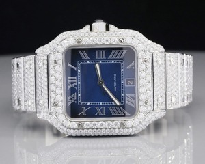 Alta calidad automático hecho a mano personalizado completamente helado de acero inoxidable Hip Hop Moissanite reloj de diamantes para precio al por mayor - Product Image 3