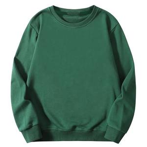 Listo para envío Streetwear Sudaderas Casual Liso Verde Sudaderas Mujeres O-cuello Color Sudaderas - Product Image 1