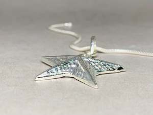 Haute qualité 925 argent Sterling étoile poisson pendentif breloque pendentif en argent femmes collier en argent Hip Hop Style pendentif collier - Product Image 5