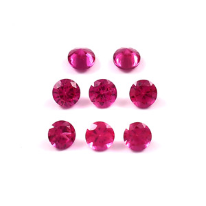 Rubí Rosa Cultivado en Laboratorio, 3mm, Corte Redondo Facetado, Calibrado, Gema Suelta, Certificado por Terceros, para Fabricación de Joyas, Proveedor Mayorista - Product Image 1