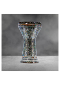 Auténtica Darbuka Gawharet El Fan Peacock Keyhole Sombaty de 23 cm, Pearl Doumbek - Product Image 5
