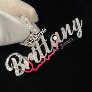 จี้925สเตอร์ลิงเงิน VVS Moissanite เพชรสร้อยคอสำหรับผู้ชาย - Product Image 5