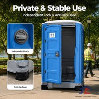 Bagno Portatile Durevole in HDPE, Cabina Mobile per Esterni, Ideale per Cantieri, Campeggi ed Eventi
