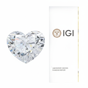 Diamante de 1 Quilate, Corte Corazón, Color DEF, Claridad VVS, Cultivado en Laboratorio, Certificado IGI, Diamante Suelto CVD, Joyería Fina de Lujo y Anillos de Compromiso - Product Image 1
