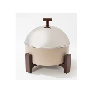 Casserole de service en métal fantaisie de taille personnalisée Pot de service en métal dernier Offre Spéciale serveur de nourriture de concepteur avec le support noir - Product Image 6