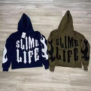 Sudadera de invierno con capucha de peso pesado Unisex de alta calidad con diseño bordado Ropa elegante con estampado de pantalla para hombres - Product Image 3