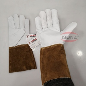 Guantes de Soldadura Tig Mig ISONZ de Alta Calidad, Guantes de Soldador de Argón, Cuero Genuino, Talla XL, Anti-Corte, Anti-Impacto, EN388 - Product Image 1