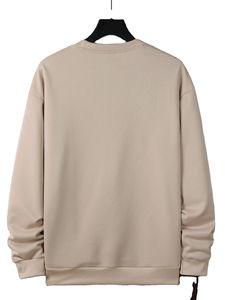 Sweat-shirt pour homme à col rond, design tendance 2025, fabrication sur mesure OEM, sweat-shirt en polaire uni à manches longues pour homme - Product Image 4