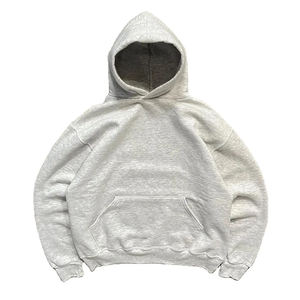 Sweatshirts et sweatshirts à capuche pour hommes 100% coton épais de luxe de qualité thermique poids lourd surdimensionné Gym impression personnalisée logo - Product Image 1