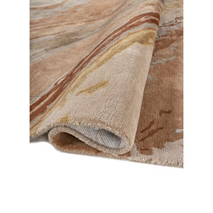 Genesis Hand Tufted <b>Wool</b> & Viscose Rugs Beige & <b>Brown</b> Abstract Pattern for Home Use-Tnq-4376 - Product Image 2
