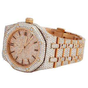 Montre mécanique automatique de fabrication haut de gamme en acier inoxydable ETA, pierres en moissanite glacées, classique, analogique, mode unisexe, luxe - Product Image 3