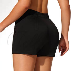 กางเกงขาสั้นออกกำลังกายผู้หญิงทรงหลวม ระบายอากาศ กันลม เอวสูง ผูกเชือก น้ำหนักเบา ปรับแต่งได้เต็มที่ - Product Image 3