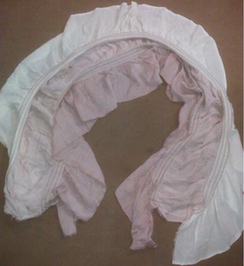 Ethnic Winter Long Lightweight Eco-friendly Lycra Viscose <b>Knitted</b> <b>Scarf</b> with Frill Rayon - Product Image 1