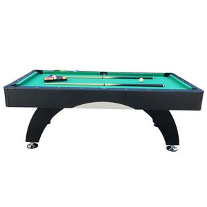 7 ft <b>Pool</b> Table for Adults Family Black Thin Finish Billiards Game Room Table for Home Dining Living Room Includes <b>Accessories</b> - Product Image 1