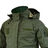 Veste de safari en coton imperméable à capuche tactique d'extérieur pour homme, fermeture éclair, séchage rapide, randonnée, camping, hiver, polaire