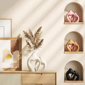 Premium Transparent Glossy <b>Ceramic</b> <b>Vase</b> with Modern Farmhouse Design Handmade Eco-Friendly Tabletop <b>Vase</b> for Luxury Home Decor - Product Image 3