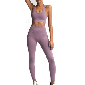 Active Wear Yoga Set para mujeres Seamless Women Yoga Set Workout Fitness Wear Women Yoga Set - Product Image 1