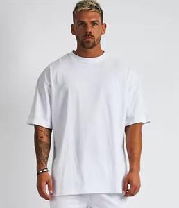 Vedaroot เสื้อยืดผ้าฝ้ายโอเวอร์ไซส์สำหรับผู้ชาย, เสื้อยืดคอกลมแขนสามส่วนระบายอากาศได้ดี220 GSM ดีไซน์เปิดไหล่ปล่อย - Product Image 2