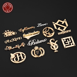 Bag <b>Gold</b> metal logo tag Engraved Hijab Abaya Scarf Shoes Custom Brand logo Metal Label Personalised metal tag for <b>Clothes</b> - Product Image 1