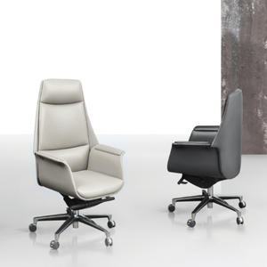 เก้าอี้สำนักงานหนัง PU มีพนักพิงศีรษะปรับได้โครงโลหะทันสมัยสำหรับผู้บริหารเก้าอี้มีพนักพิงศีรษะแบบปรับได้ตามหลักสรีรศาสตร์ - Product Image 4