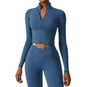 Ensemble de yoga et de fitness haut de gamme pour femmes, vêtements de sport, course à pied, OEM personnalisé, vente en gros, leggings de yoga à taille élastique - Product Image 3