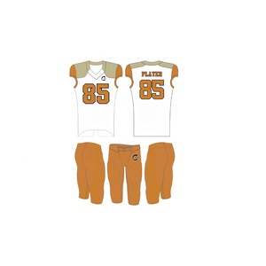 Uniforme de football américain sur mesure, respirant, grande taille, manches courtes, léger, de qualité supérieure, nom de l'équipe personnalisé sur le devant pour hommes - Product Image 1