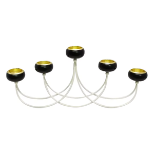 Bougeoir en cristal à 5 bras pour les mariages, les événements à la maison, décoration de table élégante de Noël pour les candélabres artisanaux de Pâques - Product Image 4