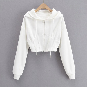 Moda mujer niñas Simple Casual manga larga Top Streetwear ropa con capucha pulóver ropa deportiva mujeres sudaderas con capucha sudaderas - Product Image 3