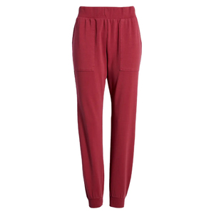 Pantalon femme jambe droite pantalon de survêtement tissu bonne qualité teint en rouge Offre Spéciale coton polaire couleur bloc pantalon pantalon de survêtement femme - Product Image 4