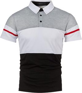 Camiseta Casual Transpirable de Algodón/Spandex para Hombre, con Cuello Sólido y Diseño de Paneles, Personalizable con Logotipo OEM, Bordado o Impresión - Product Image 1