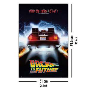 Póster de DeLorean de Regreso al Futuro, Lona de Vinilo Impresa Digitalmente para Decoración del Hogar, Estilo Colgante - Product Image 4