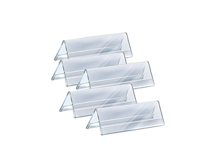 Affichage de bureau en forme de V de plaque signalétique acrylique simple à 2 faces pour des événements d'expositions de conférence d'affaires - Product Image 1