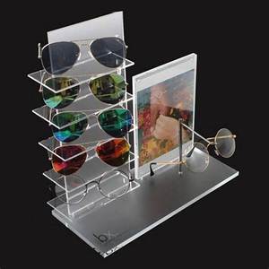 Pantalla de gafas de sol de acrílico transparente Ideal para entornos minoristas o uso doméstico Resalte sus accesorios de moda y organizados - Product Image 3