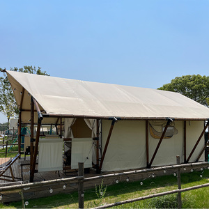 Tente de Glamping Hôtelière de Luxe Écologique <span class=keywords><strong>JLW</strong></span> 5m Double Hauteur, Housse Oxford Ignifuge, PVC Extensible, Couleur Bois, Aluminium - Product Image 6