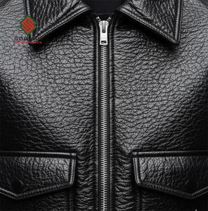 Veste de motard en cuir de mouton faite à la main |   Veste de pilote courte pour homme |   Vêtements d'extérieur d'hiver vintage |   Cadeau pour lui - Product Image 5