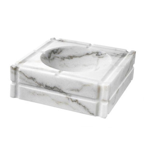 Cendrier carré en marbre blanc Vente chaude et haute qualité Made India - Product Image 1