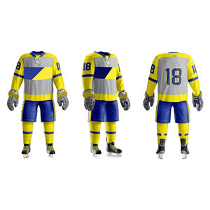 Vente en gros nouvel arrivage sur mesure uniforme de hockey sur glace Offre Spéciale fait à la main fabricant OEM ensemble maillot et pantalon pour équipe - Product Image 5