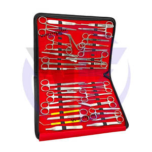 Kit de cirugía menor profesional de 38 Uds. Con instrumentos de sutura, herramientas de acero inoxidable autoclavables para hospitales y laboratorios de entrenamiento - Product Image 1