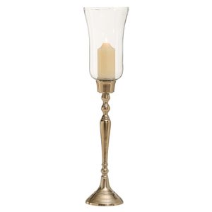<b>Floor</b> <b>Standing</b> Aluminium Golden <b>Candle</b> <b>Holder</b> With Glass Votive for Wedding Events Party Decorations 2024 Latest Home Decor - Product Image 2