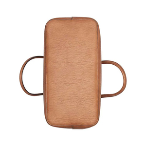 Sac fourre-tout classique pour femme en cuir véritable texture Saffiano, deux poignées, décoration à pompon, ouverture supérieure, sac à main décontracté pour usage quotidien - Product Image 2