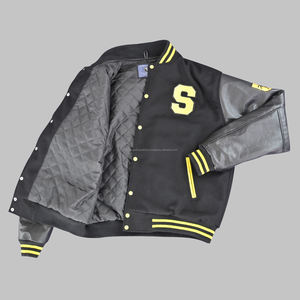 Chaquetas universitarias personalizadas Varsity de cuero de lana - Product Image 6