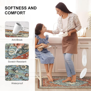 Tapis de sécurité antidérapant en PVC et éponge SBR, style oriental, pour le confort en position debout, conception personnalisée - Product Image 6