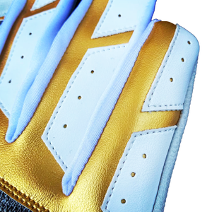Professional Adult Sizes Baseball Batting Gloves <b>Hook</b> Loop Closure Customized Logo Genuine Leather Gloves - Product Image 3
