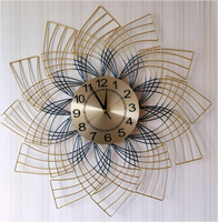 Exklusive Übergroße Dekorative Metalluhren mit Geräuschlosem Uhrwerk für Wohnzimmer, Schlafzimmer, Lobby, Moderne Wohnraumdekoration, Hochzeit