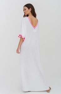 ชุดเดรสยาวคอวีสำหรับผู้หญิง,ชุดเดรสกระโปรงสั้นเข้ารูปทรงหลวมพิเศษสำหรับสวมใส่ในรีสอร์ทใหม่ - Product Image 3