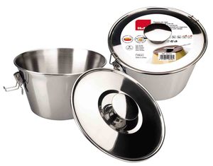 Stampo per flan in acciaio inox con coperchio e chiusure, 2 litri (Ibili 651618) - Product Image 1