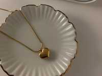 Collar con Colgante de Corazón 3D en Plata de Ley 925, Chapado en Oro de 14K y Rodio, Estilo Minimalista y Moderno, Regalo de Boda