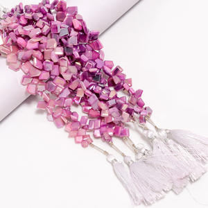 Cuentas de piedra lunar, cuentas de piedras preciosas de piedra lunar Rosa recubiertas, cuentas de piedra lunar Rosa facetadas para la fabricación de joyas, - Product Image 6